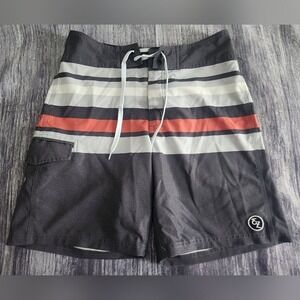 Ezekiel Board Shorts‎ Swim Trunks Size 30 Stripe Cargo Pocket